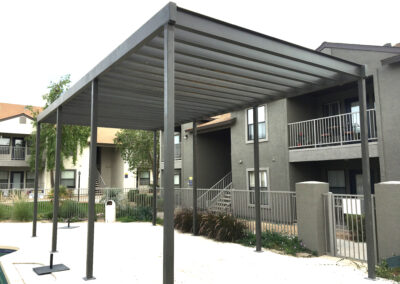 Commercial shade structure designed and made by Arizona Shade Company